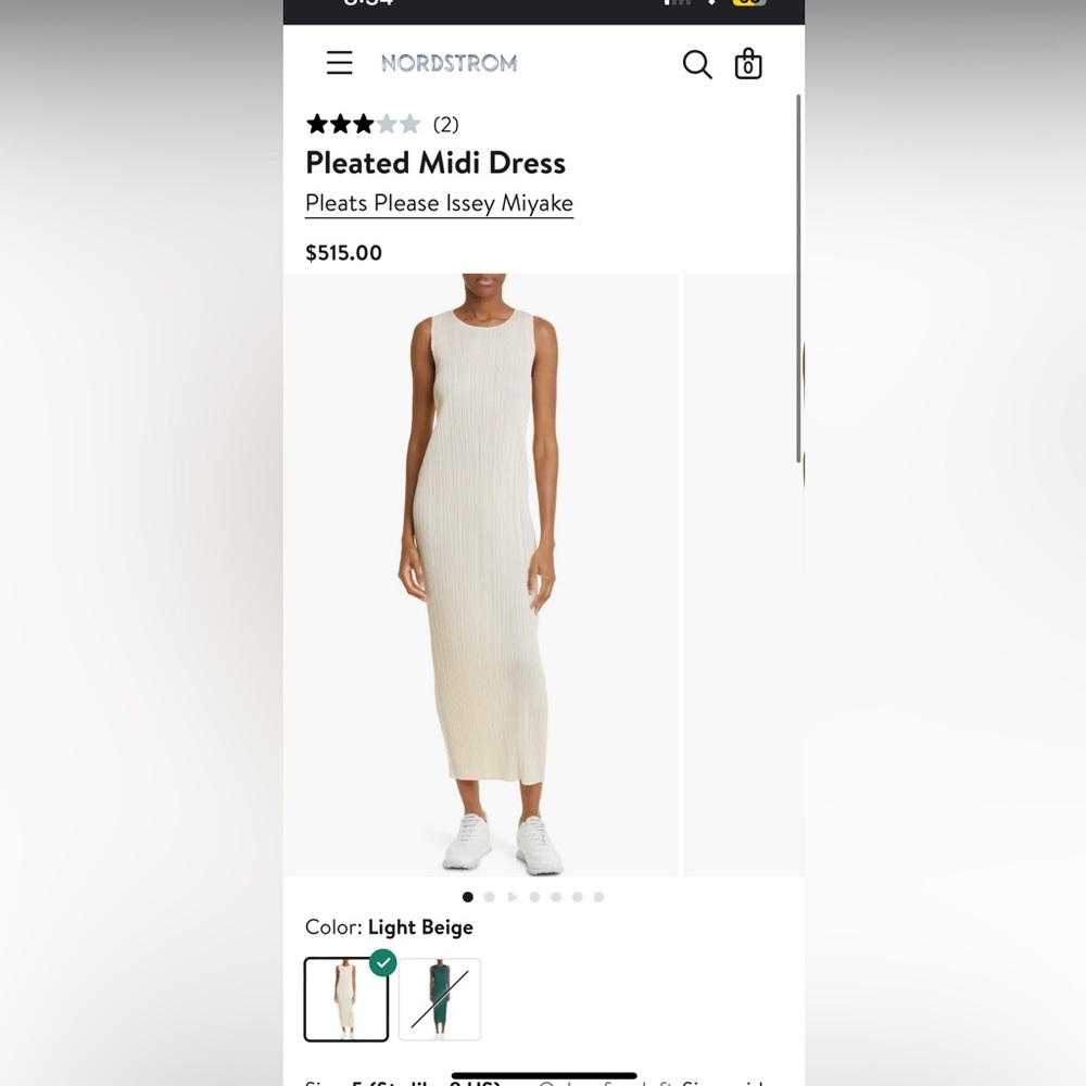 NWT Pleats Midi Dress